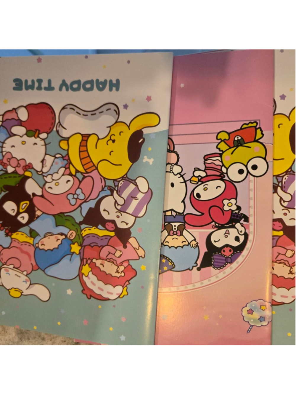 5 pack of lined soft cover notebooks sanrio family and 4 pack of sanrio coloring